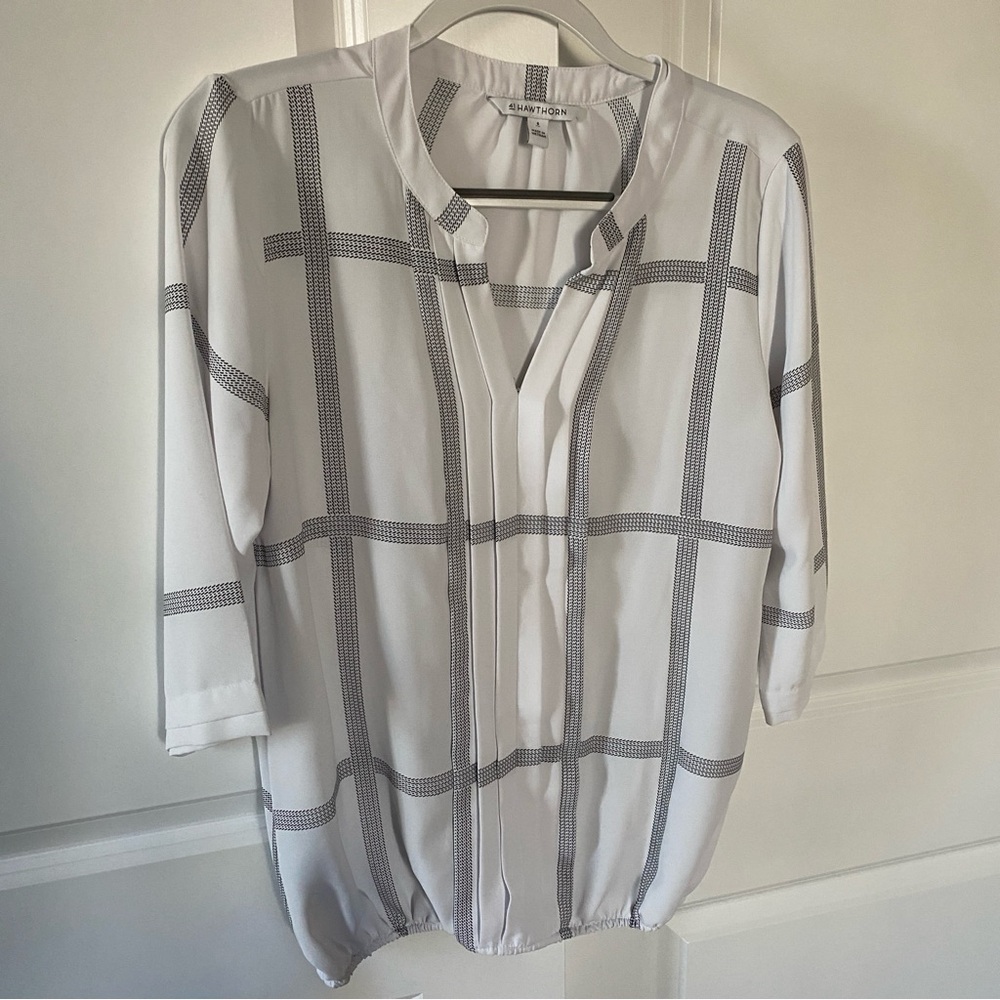 42 Hawthorn Blouse Pleat Detail Gathering Hem Size S